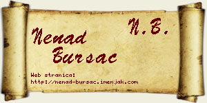 Nenad Bursać vizit kartica